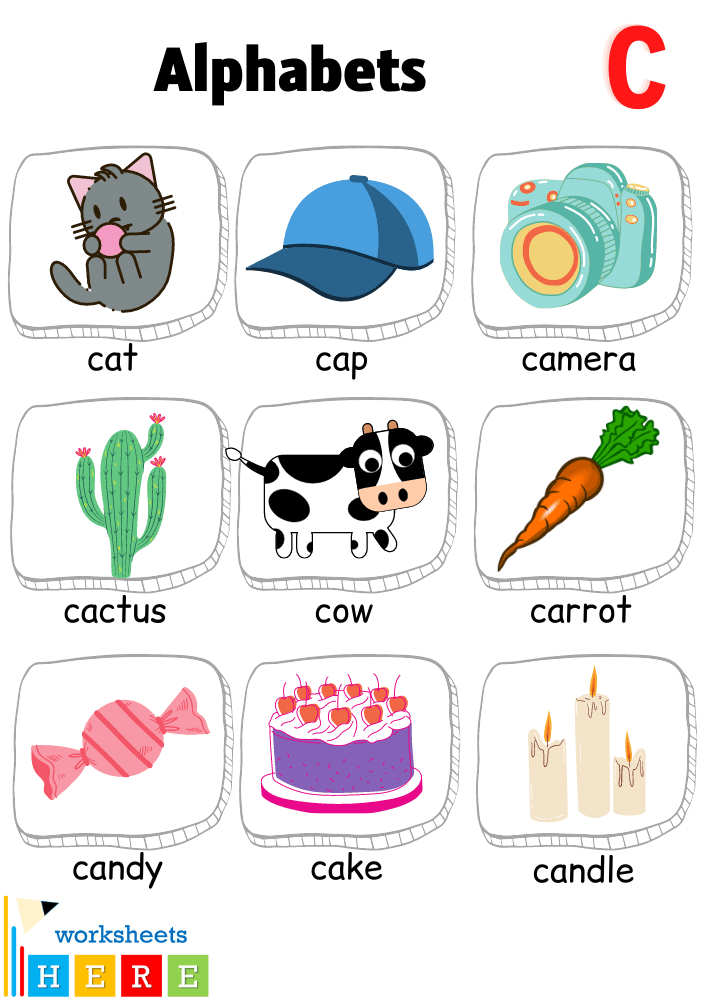 Alphabet C Words with Pictures, Letter C Vocabulary with Pictures ...