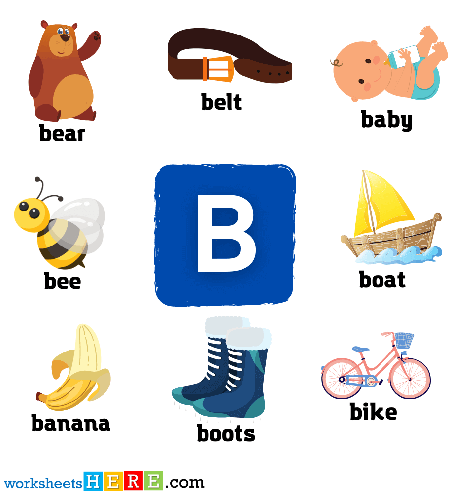Start With Letter B Words With Pictures Alphabets B Vocabulary With Start With Letter B Words With Pictures Alphabets B Vocabulary With