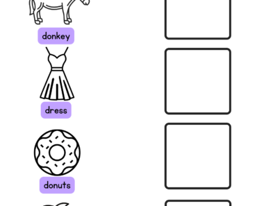 Copy All the Objects Below, Drawing Donkey Dress Donuts Dolphin Examples Worksheet For Kids