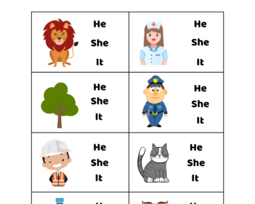 He She It Find Correct Personal Pronouns, Pronouns Worksheets Pdf with Pictures