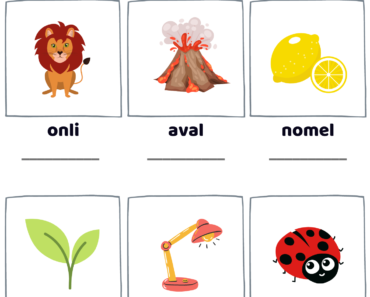 Letter L Scramble Words Find Pdf Worksheets with Pictures, Unscramble Words with Answers