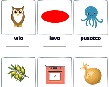 Letter O Scramble Words Find Pdf Worksheets with Pictures, Unscramble Words with Answers
