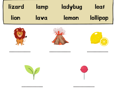 Matching Correct Words With Alphabet L Pictures PDF Worksheets For Kids
