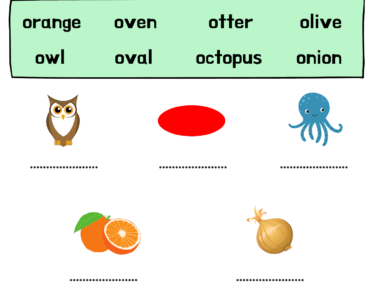 Matching Correct Words With Alphabet O Pictures PDF Worksheets For Kids