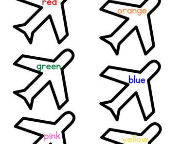 Read and Color Planes Pictures PDF Worksheets For Kindergarten