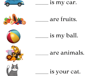 This or These Exercises PDF Worksheet For Students and Kids
