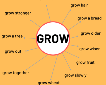 Collocations with GROW Examples PDF Worksheet For Students