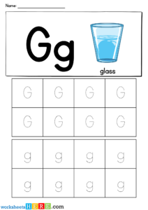 Letter G Tracing Printable PDF Worksheet For Kindergarten Students ...