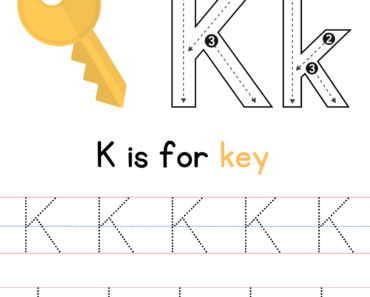 Tracing Letter K Uppercase and Lowercase PDF Worksheet For Kindergarten