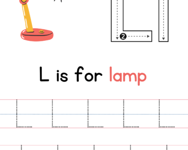 Tracing Letter L Uppercase and Lowercase PDF Worksheet For Kindergarten